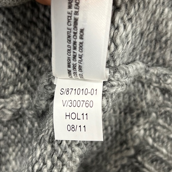 Gap Wool Alpaca Blend Moto Asymmetrical Zip Grandpacore Cardigan Gray Size M NWT - Picture 9 of 9